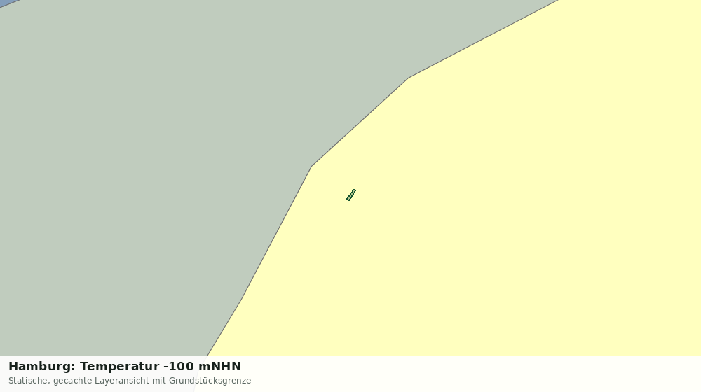 Statische Kartenansicht: Hamburg: Temperatur -100 mNHN