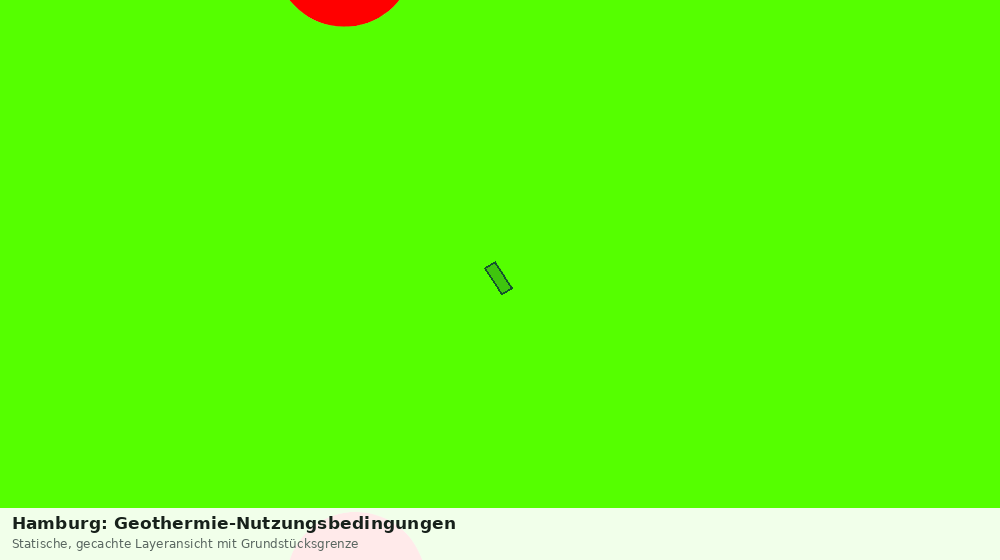 Statische Kartenansicht: Hamburg: Geothermie-Nutzungsbedingungen