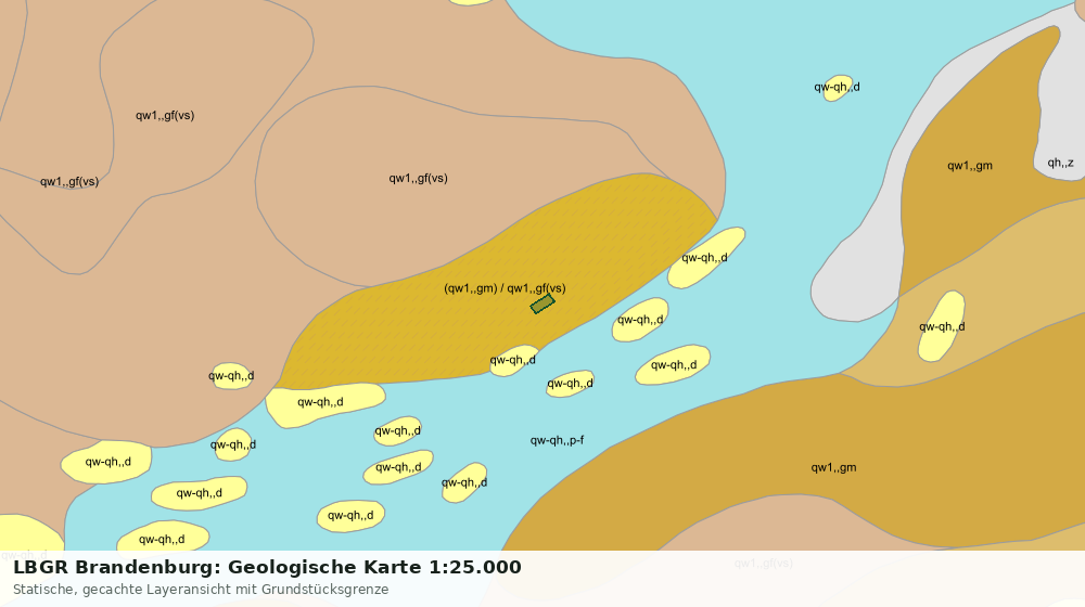 Statische Kartenansicht: LBGR Brandenburg: Geologische Karte 1:25.000