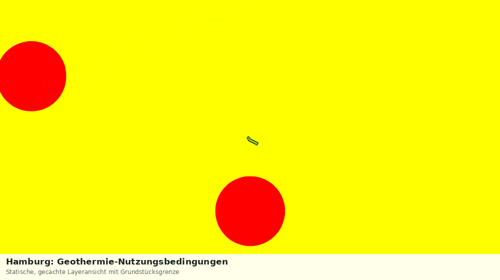 Statische Kartenansicht: Hamburg: Geothermie-Nutzungsbedingungen