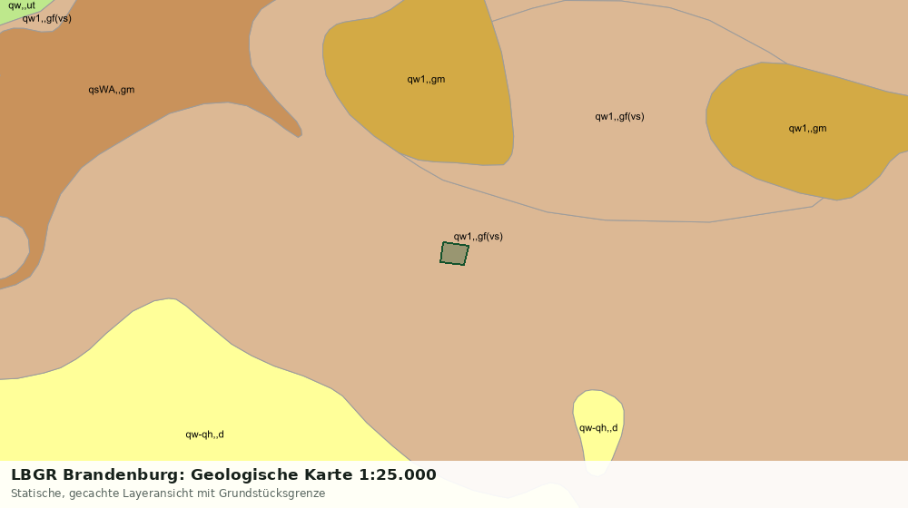 Statische Kartenansicht: LBGR Brandenburg: Geologische Karte 1:25.000