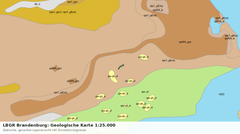 Statische Kartenansicht: LBGR Brandenburg: Geologische Karte 1:25.000