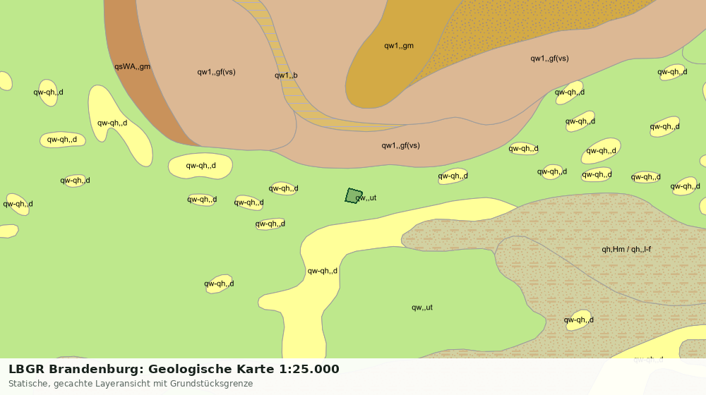 Statische Kartenansicht: LBGR Brandenburg: Geologische Karte 1:25.000