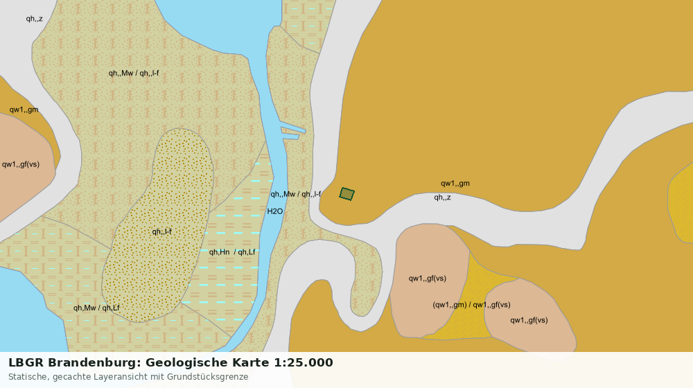 Statische Kartenansicht: LBGR Brandenburg: Geologische Karte 1:25.000