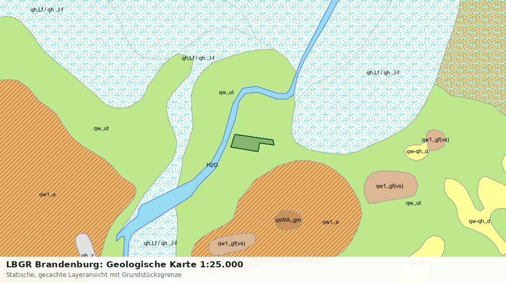 Statische Kartenansicht: LBGR Brandenburg: Geologische Karte 1:25.000
