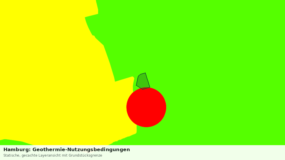 Statische Kartenansicht: Hamburg: Geothermie-Nutzungsbedingungen