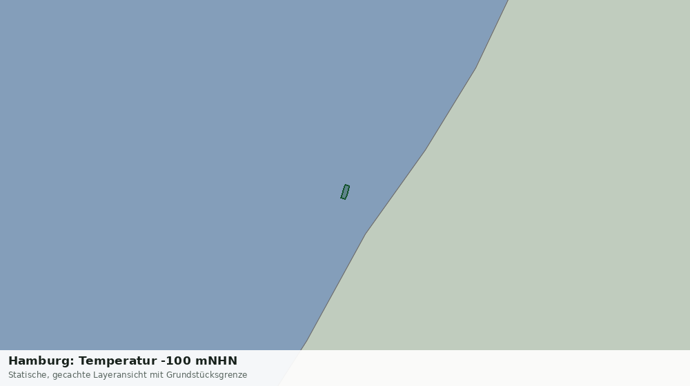 Statische Kartenansicht: Hamburg: Temperatur -100 mNHN