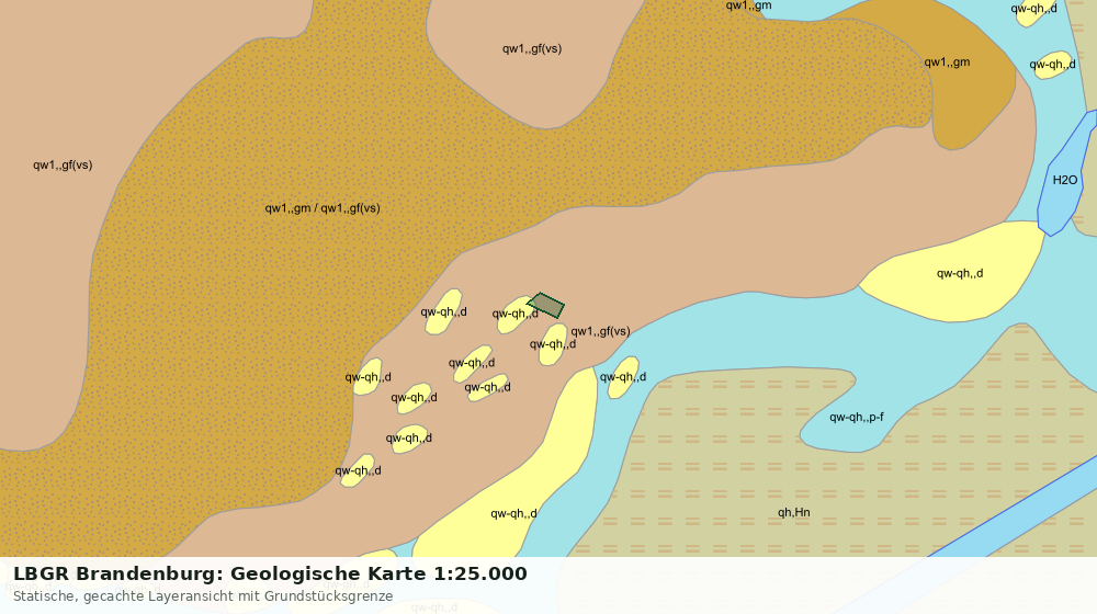 Statische Kartenansicht: LBGR Brandenburg: Geologische Karte 1:25.000