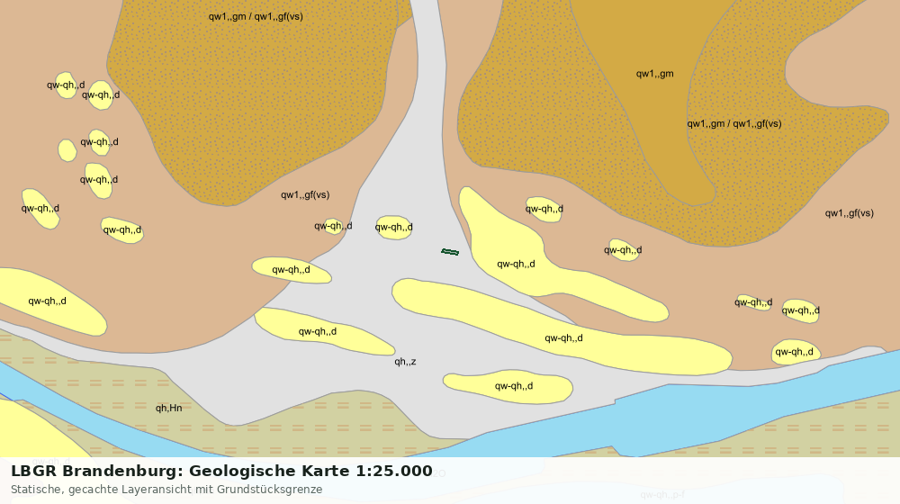 Statische Kartenansicht: LBGR Brandenburg: Geologische Karte 1:25.000