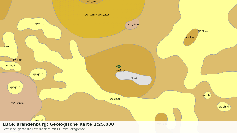 Statische Kartenansicht: LBGR Brandenburg: Geologische Karte 1:25.000