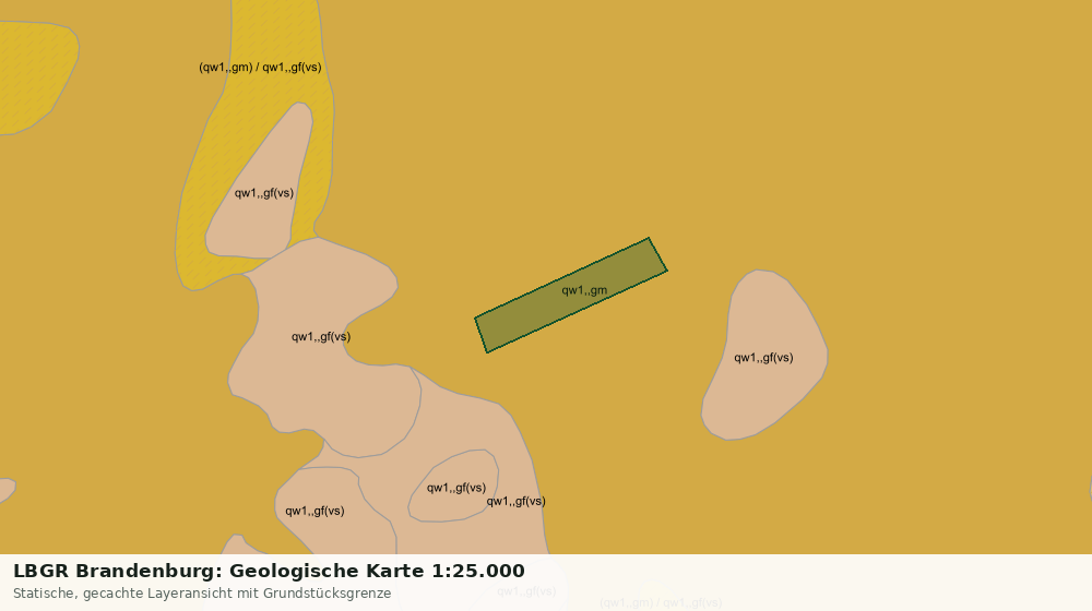 Statische Kartenansicht: LBGR Brandenburg: Geologische Karte 1:25.000