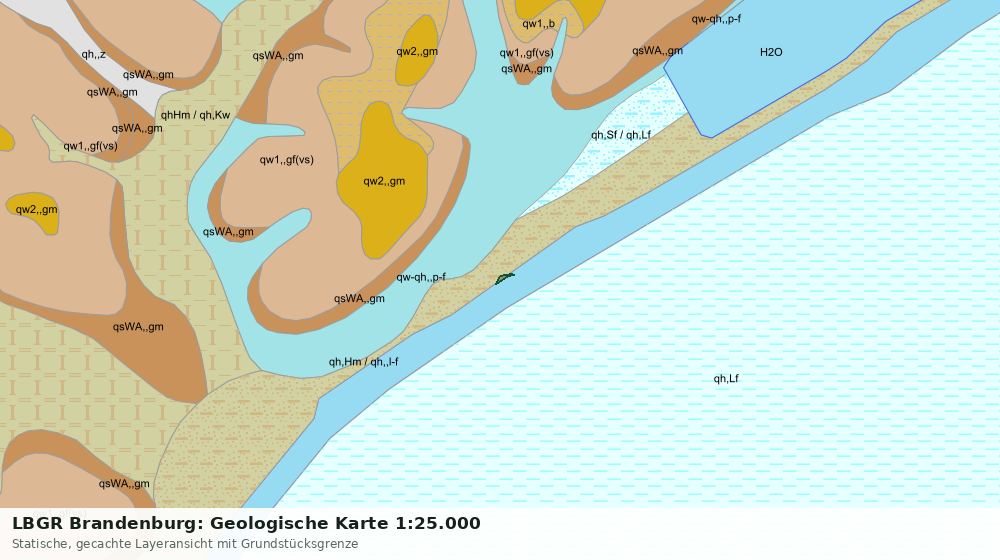 Statische Kartenansicht: LBGR Brandenburg: Geologische Karte 1:25.000