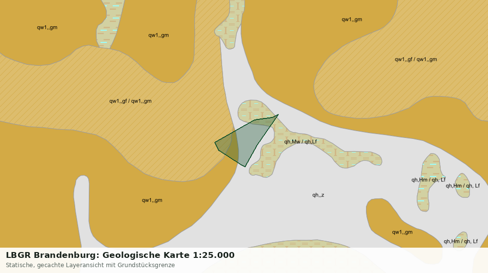 Statische Kartenansicht: LBGR Brandenburg: Geologische Karte 1:25.000