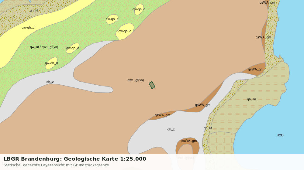 Statische Kartenansicht: LBGR Brandenburg: Geologische Karte 1:25.000