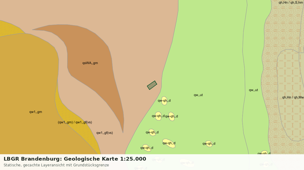 Statische Kartenansicht: LBGR Brandenburg: Geologische Karte 1:25.000