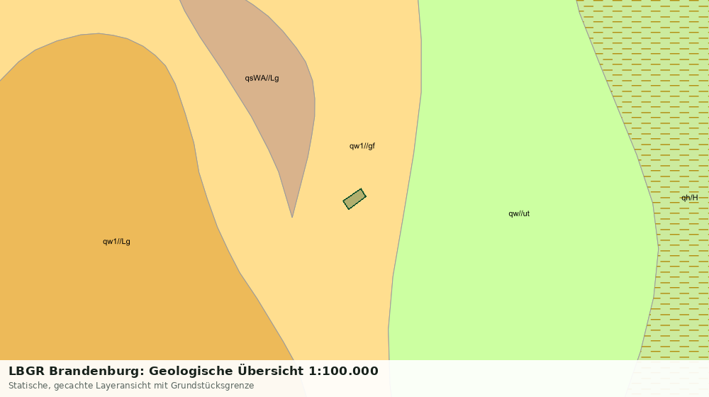 Statische Kartenansicht: LBGR Brandenburg: Geologische Übersicht 1:100.000