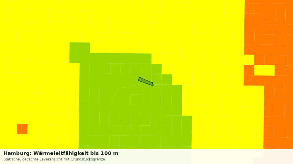 Statische Kartenansicht: Hamburg: Wärmeleitfähigkeit bis 100 m