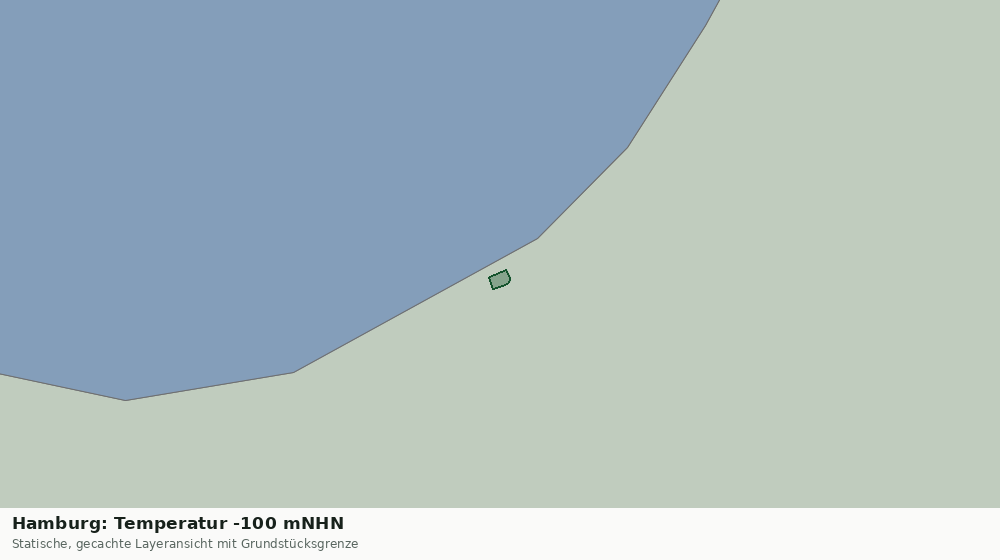 Statische Kartenansicht: Hamburg: Temperatur -100 mNHN