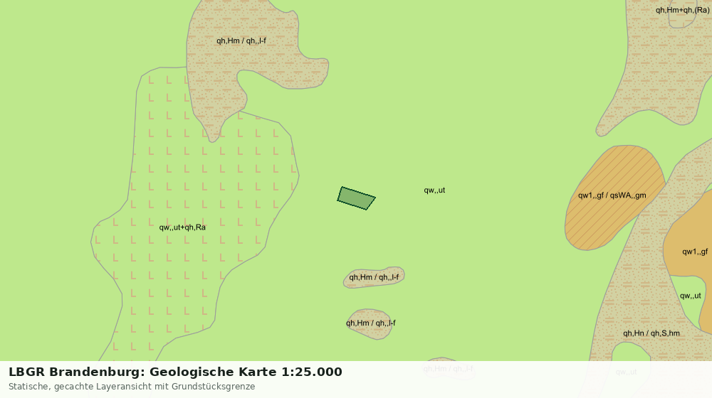 Statische Kartenansicht: LBGR Brandenburg: Geologische Karte 1:25.000