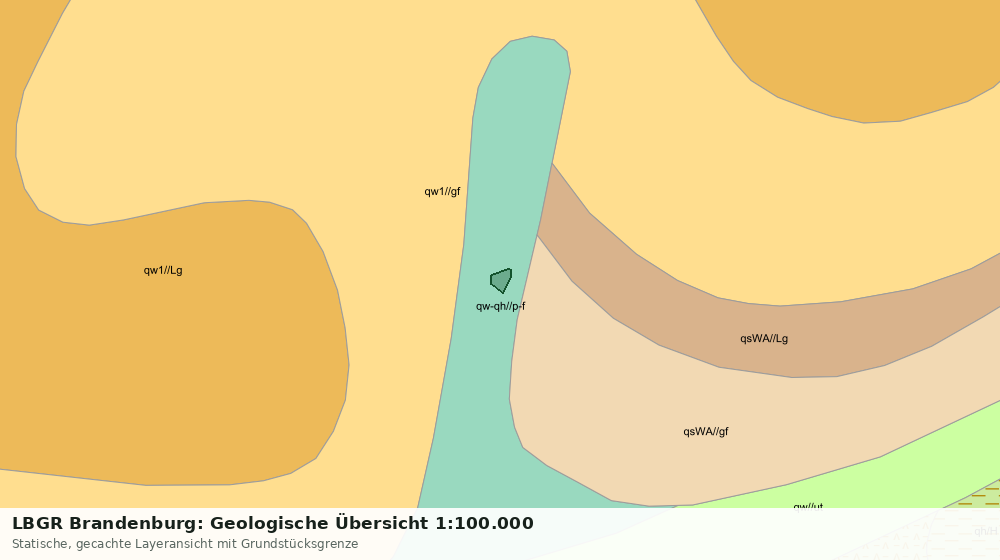 Statische Kartenansicht: LBGR Brandenburg: Geologische Übersicht 1:100.000