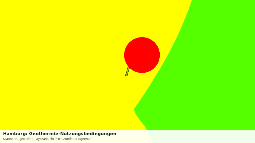Statische Kartenansicht: Hamburg: Geothermie-Nutzungsbedingungen
