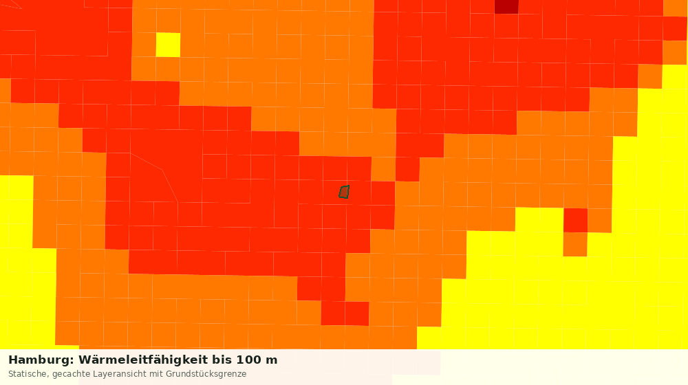 Statische Kartenansicht: Hamburg: Wärmeleitfähigkeit bis 100 m
