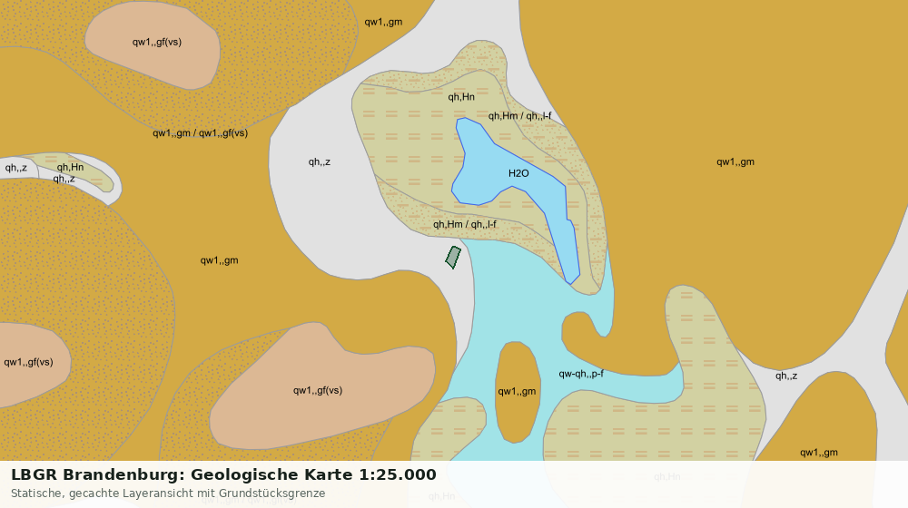 Statische Kartenansicht: LBGR Brandenburg: Geologische Karte 1:25.000