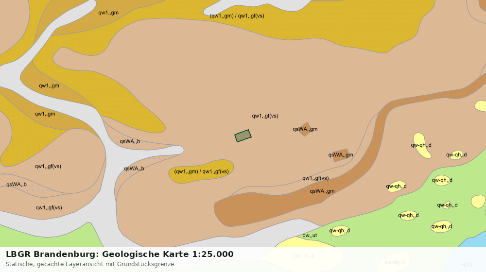 Statische Kartenansicht: LBGR Brandenburg: Geologische Karte 1:25.000