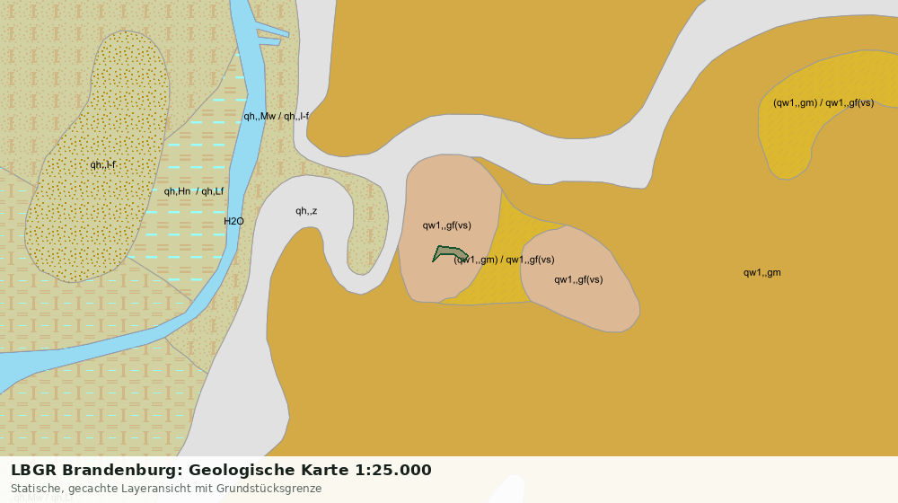 Statische Kartenansicht: LBGR Brandenburg: Geologische Karte 1:25.000