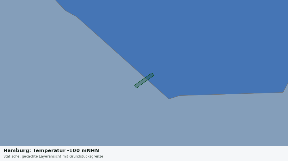 Statische Kartenansicht: Hamburg: Temperatur -100 mNHN