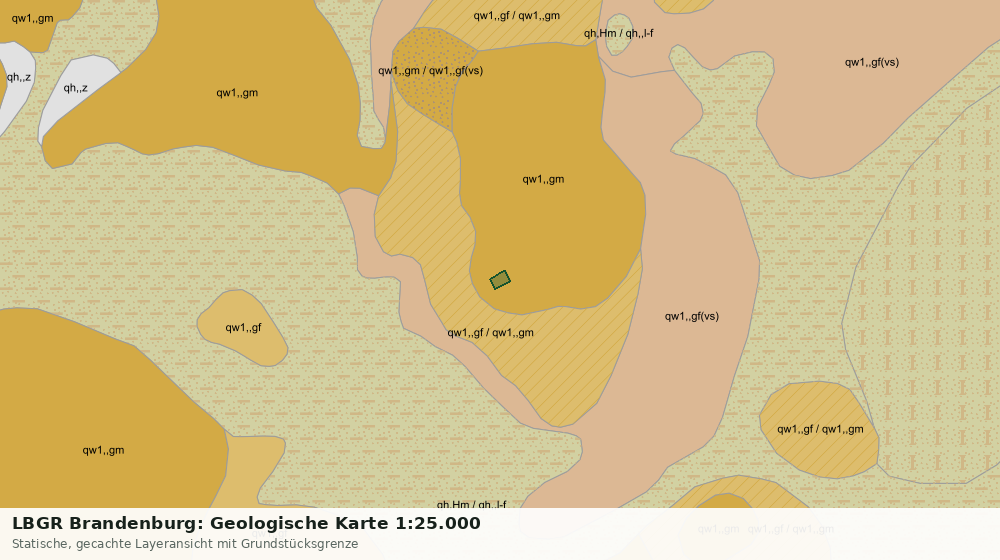 Statische Kartenansicht: LBGR Brandenburg: Geologische Karte 1:25.000