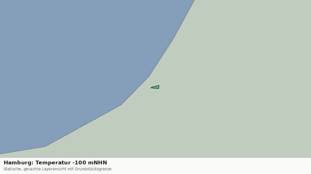 Statische Kartenansicht: Hamburg: Temperatur -100 mNHN
