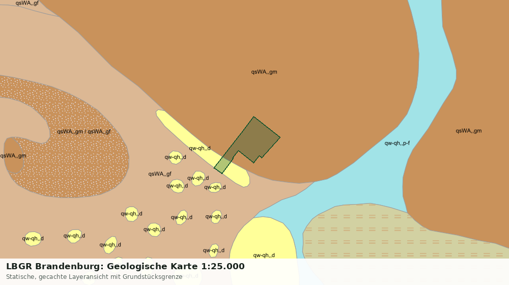 Statische Kartenansicht: LBGR Brandenburg: Geologische Karte 1:25.000
