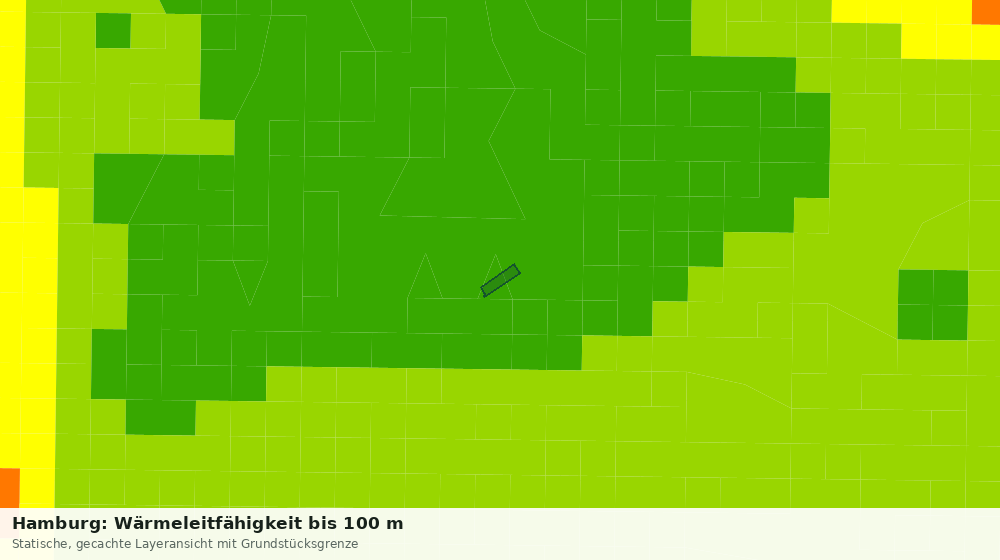 Statische Kartenansicht: Hamburg: Wärmeleitfähigkeit bis 100 m