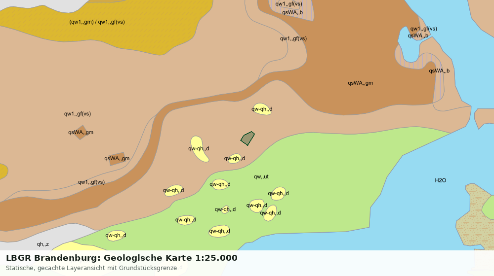 Statische Kartenansicht: LBGR Brandenburg: Geologische Karte 1:25.000