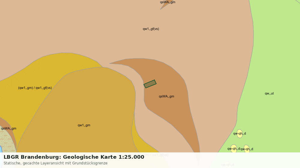 Statische Kartenansicht: LBGR Brandenburg: Geologische Karte 1:25.000