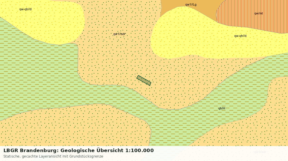 Statische Kartenansicht: LBGR Brandenburg: Geologische Übersicht 1:100.000