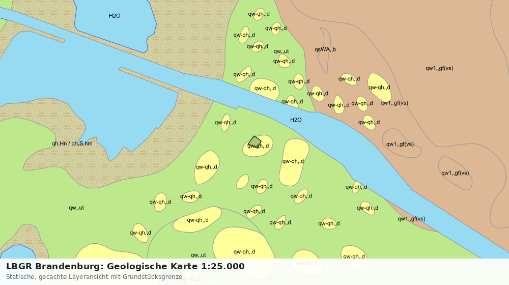 Statische Kartenansicht: LBGR Brandenburg: Geologische Karte 1:25.000