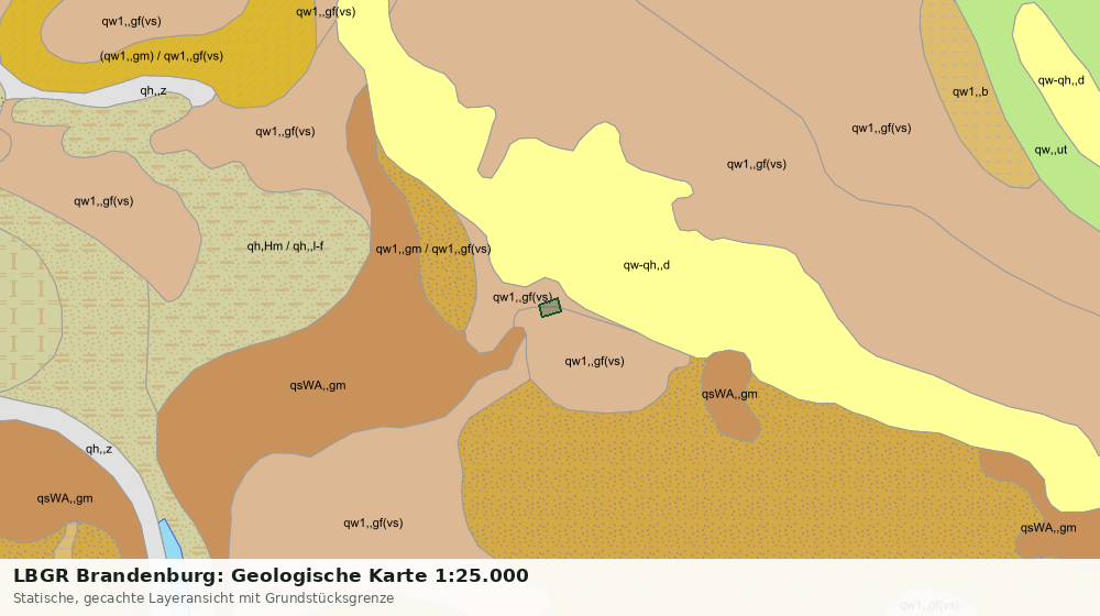 Statische Kartenansicht: LBGR Brandenburg: Geologische Karte 1:25.000