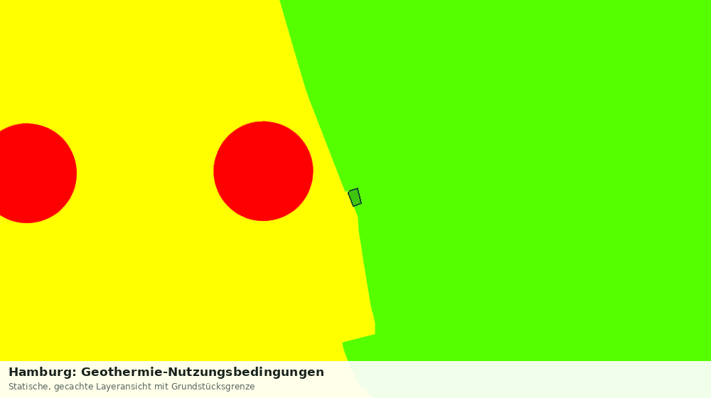 Statische Kartenansicht: Hamburg: Geothermie-Nutzungsbedingungen