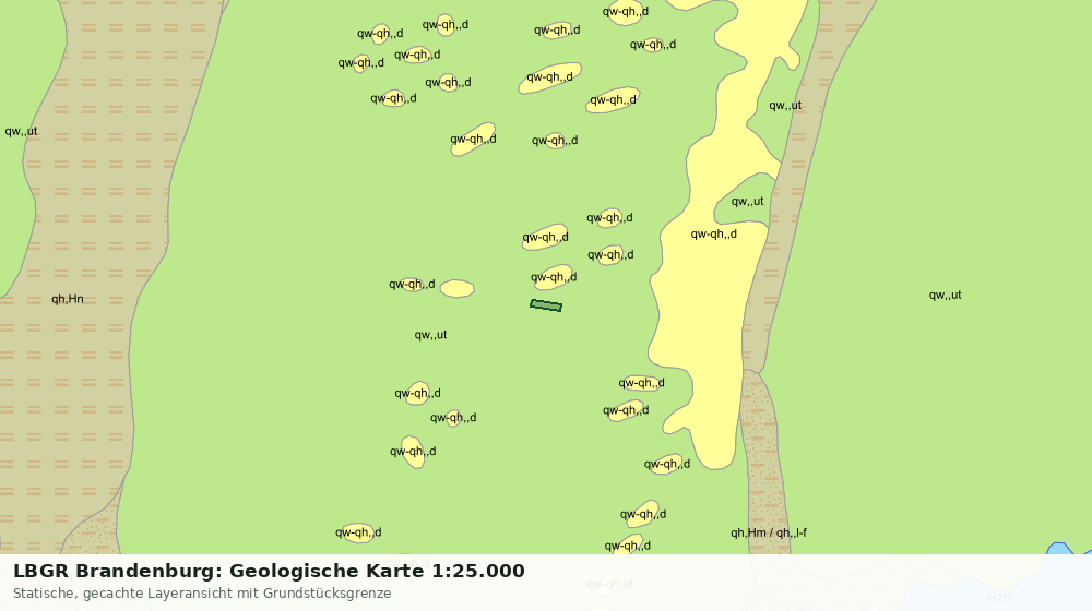 Statische Kartenansicht: LBGR Brandenburg: Geologische Karte 1:25.000