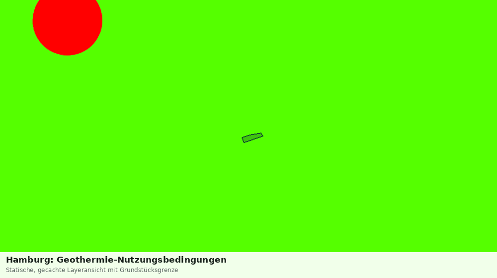 Statische Kartenansicht: Hamburg: Geothermie-Nutzungsbedingungen