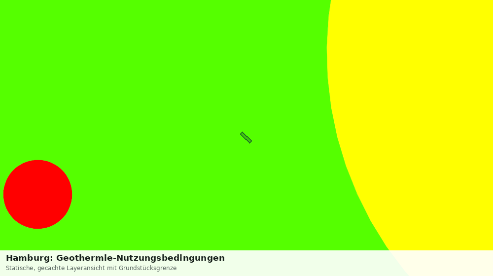 Statische Kartenansicht: Hamburg: Geothermie-Nutzungsbedingungen