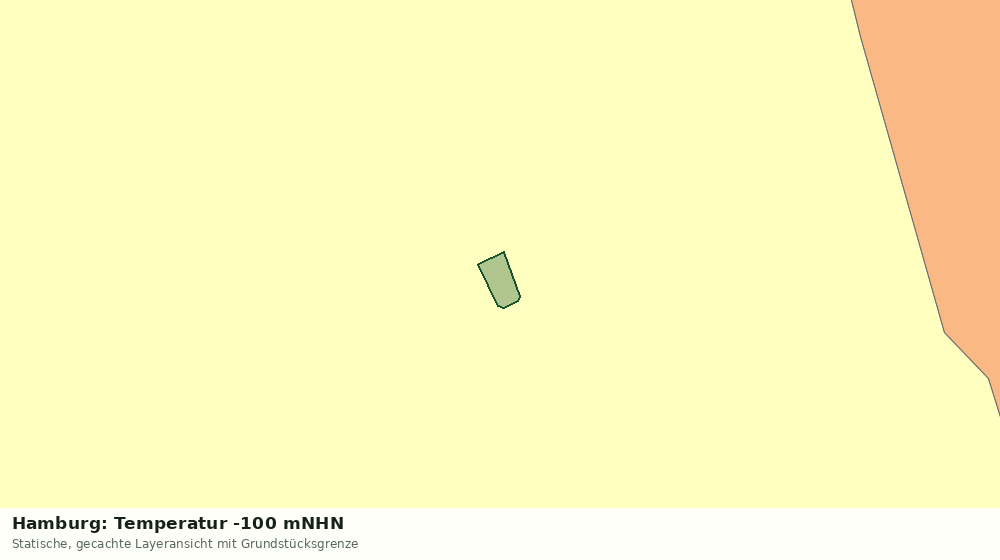 Statische Kartenansicht: Hamburg: Temperatur -100 mNHN