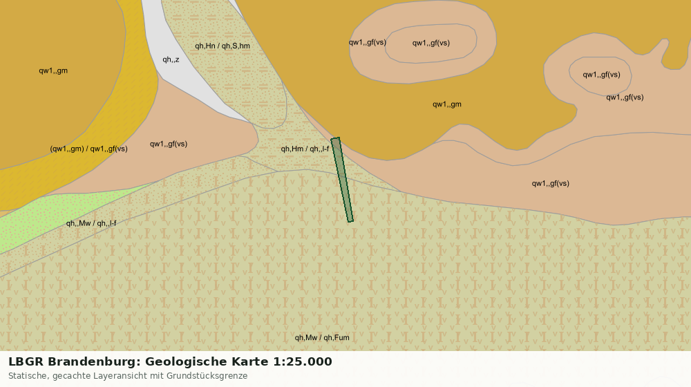 Statische Kartenansicht: LBGR Brandenburg: Geologische Karte 1:25.000