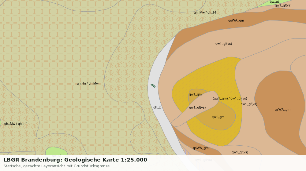 Statische Kartenansicht: LBGR Brandenburg: Geologische Karte 1:25.000