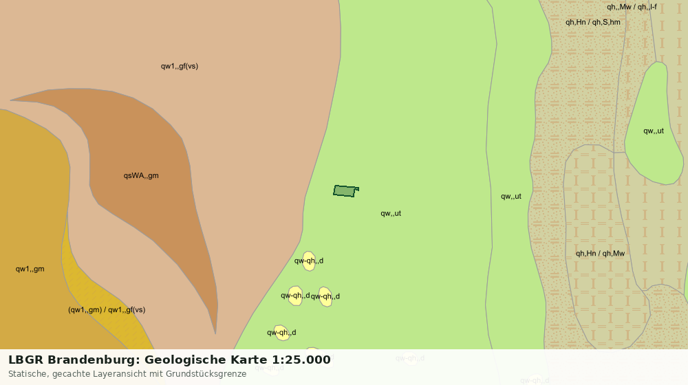 Statische Kartenansicht: LBGR Brandenburg: Geologische Karte 1:25.000