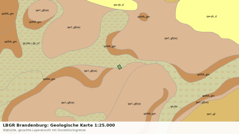 Statische Kartenansicht: LBGR Brandenburg: Geologische Karte 1:25.000