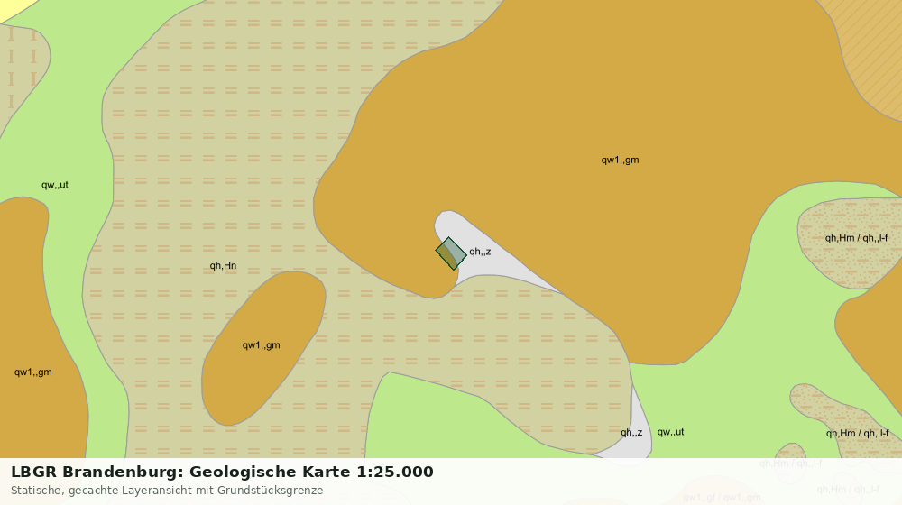 Statische Kartenansicht: LBGR Brandenburg: Geologische Karte 1:25.000