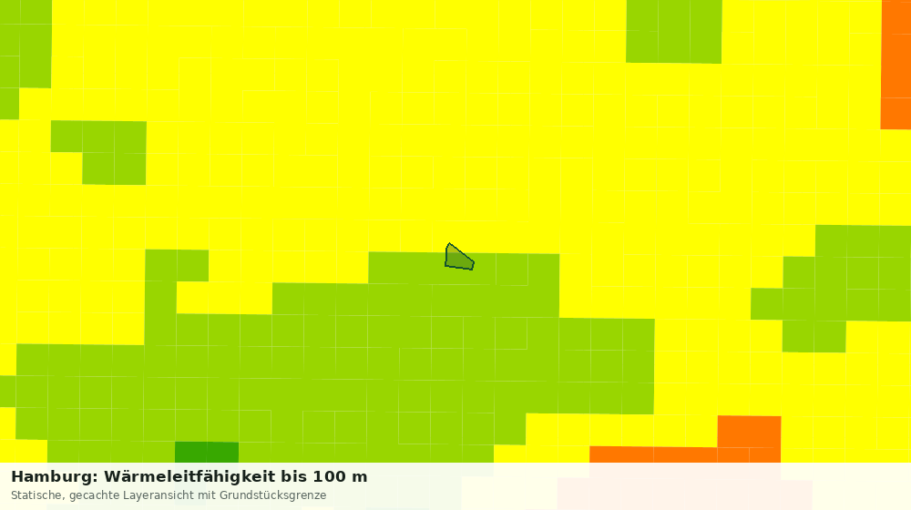 Statische Kartenansicht: Hamburg: Wärmeleitfähigkeit bis 100 m